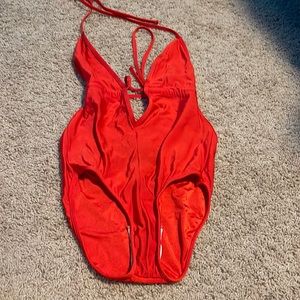 American Apparel swimsuit in red